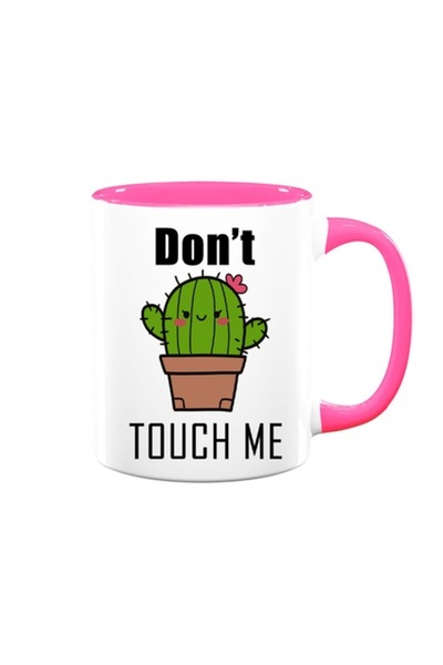 OEM Cană personalizată cu mesajul „Don't Touch Me Cactus”, Betaprint, albă cu...