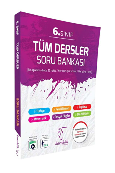 Karekök Yayınları 6.Sınıf Tüm Dersler Soru Bankası Güncel Yeni Baskı