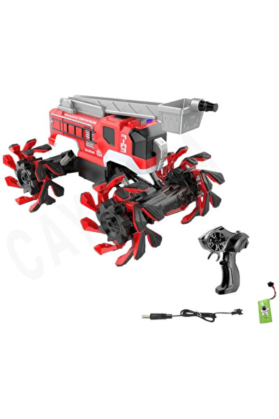 LRS STORE Büyük Boy Oyuncak İtfaiye Arabası Uzaktan Kumandalı Şarjlı Yüksek Kalite Akrobat Teker