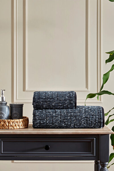 Özdilek طقم منشفتين للرجال من مودرا - أسود