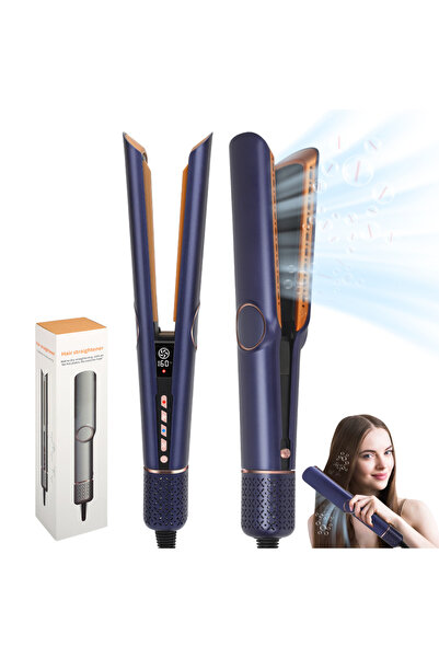 TSItech Placa de indreptat parul cu aer cald si uscator, 2 in 1, Putere 1300W, ioni negativi