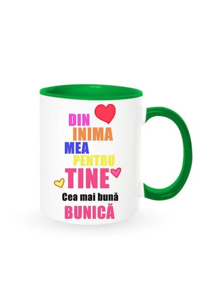 OEM Cană personalizată pentru bunică cu mesajul: „Din inima mea pentru tine, ...