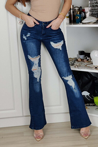 WildFashion Blugi cu talie medie si buzunare H567-444