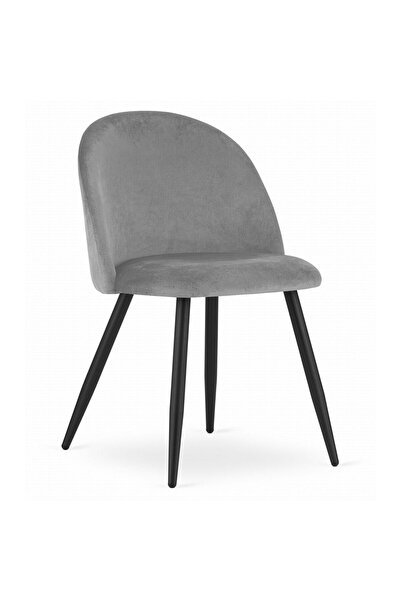 Leobert Kitchen/living room chair, Artool, Bello, velvet, metal, gray, 46x42....