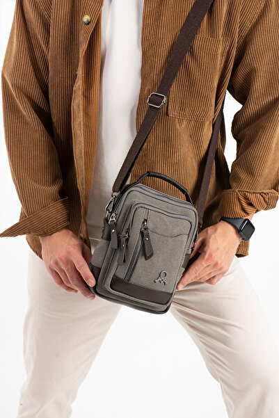 MEGA ÇANTA Canvas Series Multi-Compartment Crossbody/Handheld Men's Bag