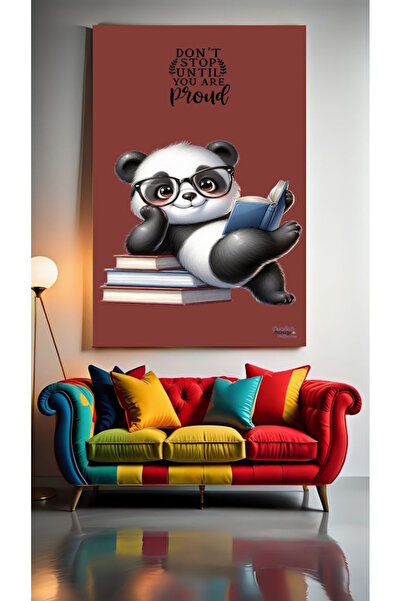 özkacar CAMERĂ DE COPII CRĂCIUN DE CĂRȚI PANDA CITIND CĂRȚI Acasă Perete Salo...
