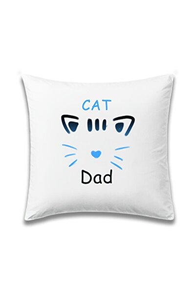 OEM Pernă personalizată cu mesaj: „Tată pisică”, model pisică, Betaprint, 40x...