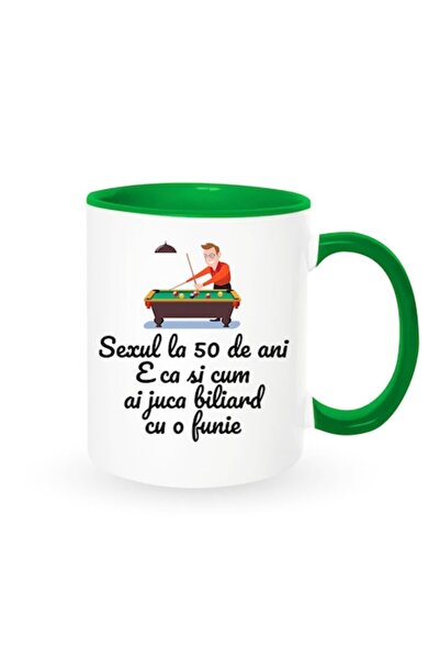 OEM Cana personalizata cu mesaj: 'sexul la 50 de ani e ca si cum ai juca bili...