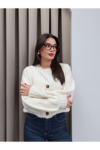 ESRAHELVACI V-Neck Buttoned Cardigan