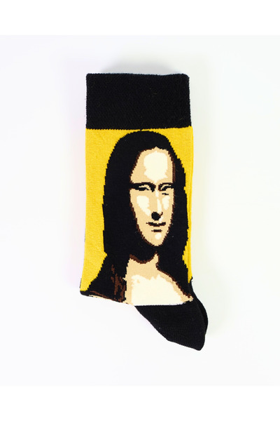 CARNAVAL SOCKS Monalisa Portrait Patterned Artistic Unisex Socks
