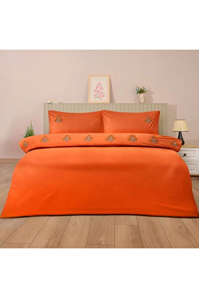 Evidea Soft Liora Çift Kişilik Nevresim Takımı - Kiremit
