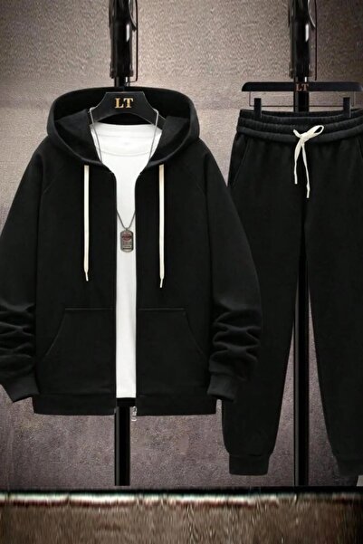 ship master سترة سوداء وسراويل رياضية للجنسين