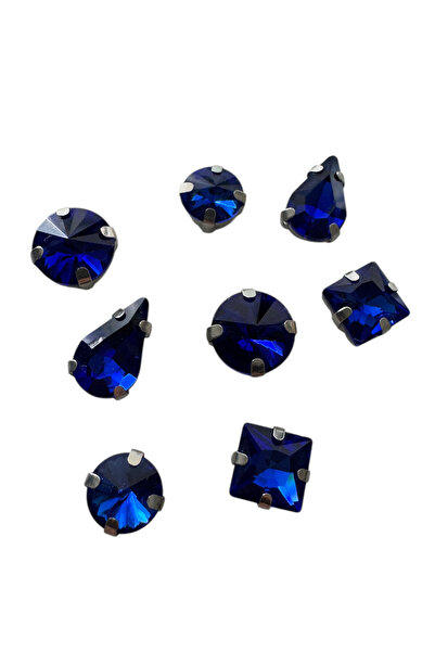 kalben accessories حجر كريستال ريفولي ذو ظهر مسطح ومخالب