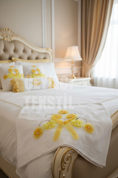 Çt Çeyizci Tekstil Kadife Çeyizlik Havlu, Nişan Havlusu Kadife Kurdelalı, Kur...