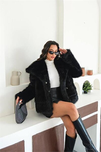 Dipmoda Palton de blană importat pentru femei DPMYLK32