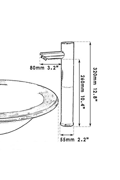 Trendy's Μπαταρία νεροχύτη με αισθητήρα, τοποθέτηση σε πάγκο, αντίκα μπρούντζος