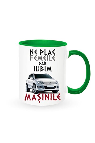 OEM Cană personalizată cu mesaj: „Ne plac femeile, dar iubim mașinile, VW Tig...