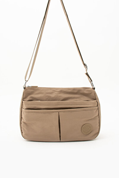 Sanmorris Geantă crossbody din material textil șifonat, rezistent la apă, cu ...