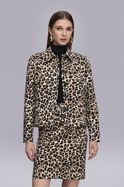 Naramaxx Leopar Desen Spor Ceket