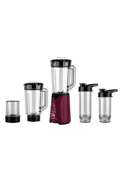woodhub Kişisel kullanım için şık bordo Twist Mega Blender seti, sağlıklı ve ...