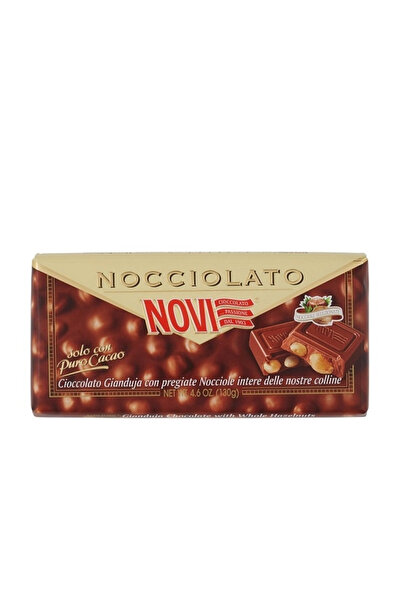 NOVİ Tableta de ciocolata Gianduja cu alune intregi - Nocciolato Gianduja 130g