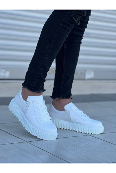 Zerenyus Zrn-X502 White High Sole Elastic Casual Men's Shoes