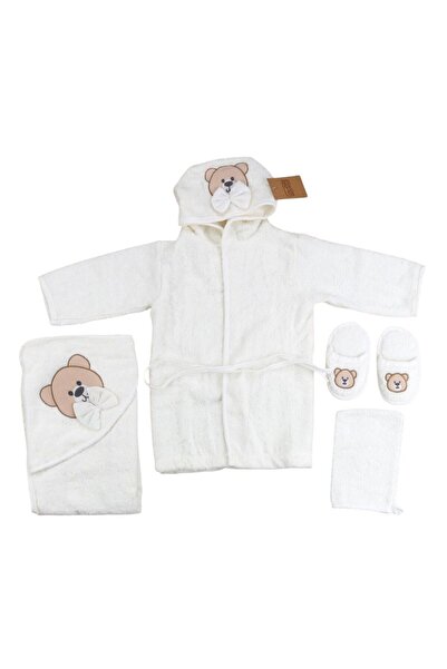 Sebi Bebe Sebi Bear Patterned Baby Bathrobe Set 134