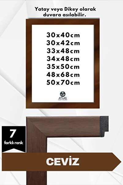 AtlasSG 21lik Poster Puzzle Resim Çerçevesi PVCli Çerçeve Kahverengi