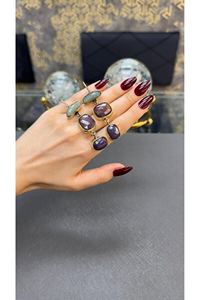 Gümüşhanesi Safir taşlı otantik gümüş küpe