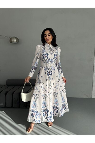 suphias Atlas Fabric Dress(Belt Included)