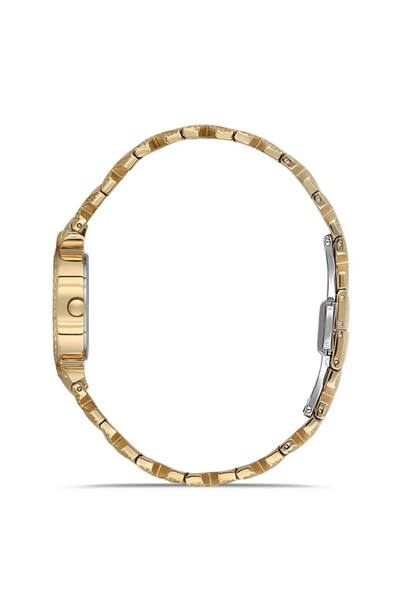 Dice Kayek Dk.1.Ag1408.05 Stone Design Steel Band Steel Case 5 Atm Water Resistant Gold Color Kadı