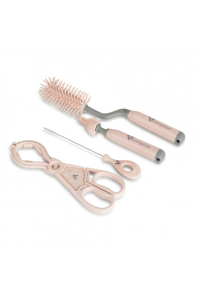 Cangaroo Set 4 ustensile pentru curatare biberoanelor Star Pink