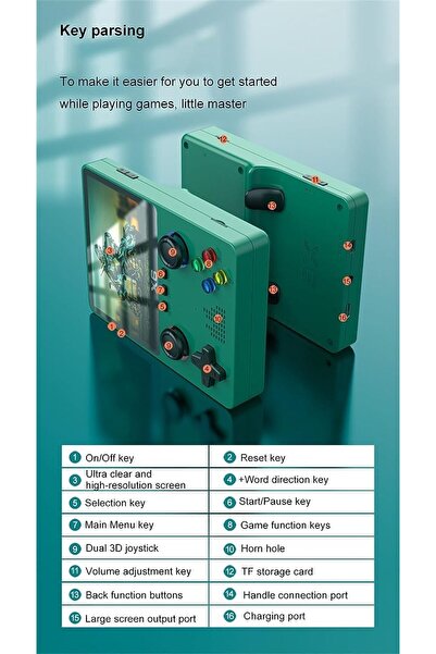 Generic جهاز ألعاب محمول: أكثر من ١٠٠٠٠ لعبة على شاشة OCA IPS مقاس ٣.٥ بوصة (٣٢ جيجابايت، ١١ محاكيًا)