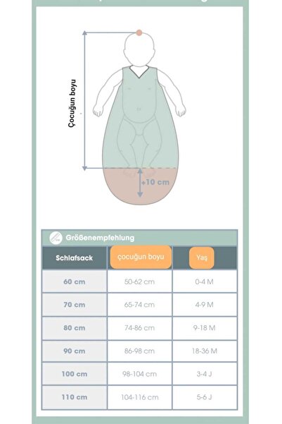 PAMUK HANIM Outlet Fiber-Free 1.0 Tog Baby Girl - Boy Sleeveless Zippered Sleeping Bag/Leaf Beige