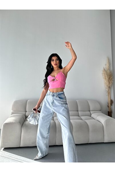 AYSAMOOD Baggy Buz Mavisi Jeans