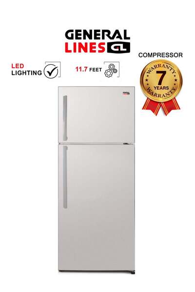 general lines Refrigerator with Top Freezer 333L (11.7 cu ft) - 7 Year Compressor Warranty - Steel -