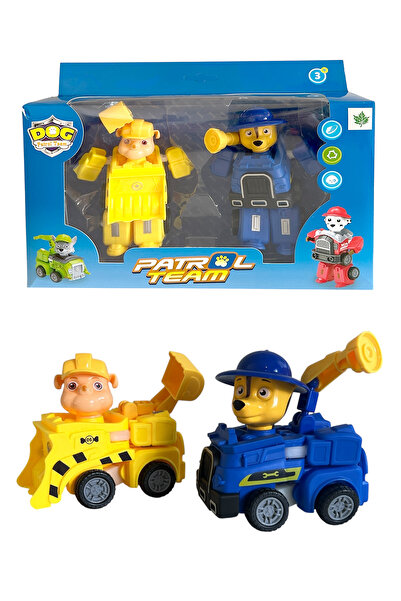 UDATOYS Paw Patrol Pati Devriyesi Dönüşen Karakter Ve Görev Aracı Seti Chase ...