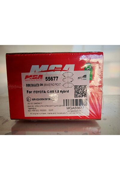 MGA 55677 Toyota CH-R 1.8 Hybrid Disk Balata Ön