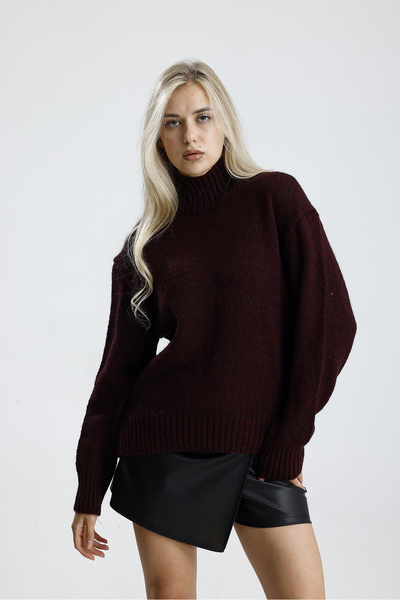 Figo High Collar Women's Knitwear Sweater