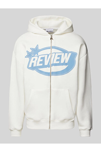 1blood سترة رياضية فاخرة بسحاب كامل مطبوع عليها شعار RVW