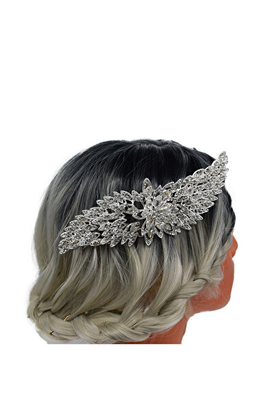 velve Diadema de par Lora, cu pietre semipretioase, argintie, DL012