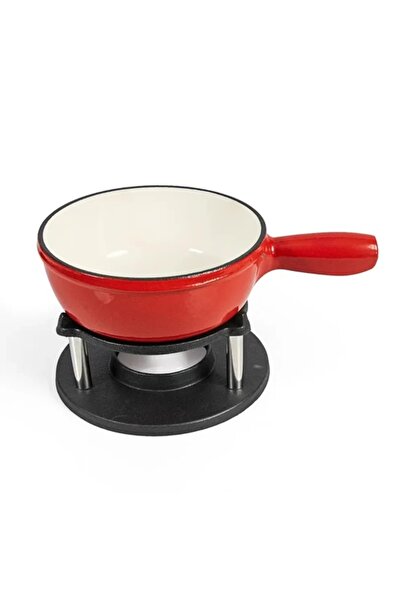 Perfect Home Enameled Fondue Pot Set 1.8 Liters Suitable for Any Type of Hob