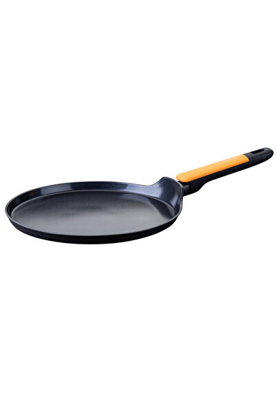 FACKELMANN Soft Collection 688624 Pancake Pan, 28 cm, Non-stick coat, Induction, Soft handle, Black