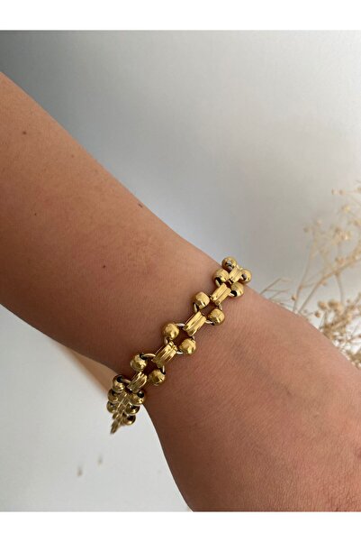 staınless steel Interlocking Ring Model Modern Steel Bracelet