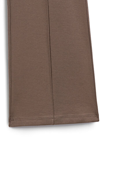 praye Çima Dikişli Eşofman Altı Kahverengi