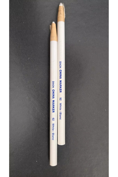 Dixon Dixon Peel-Off White Blank Chinese Markers, 12 Pack