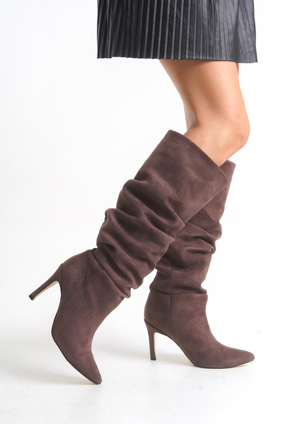 Liza Shoes Dámské vrásčité boty na podpatku LOİS A033-K2008