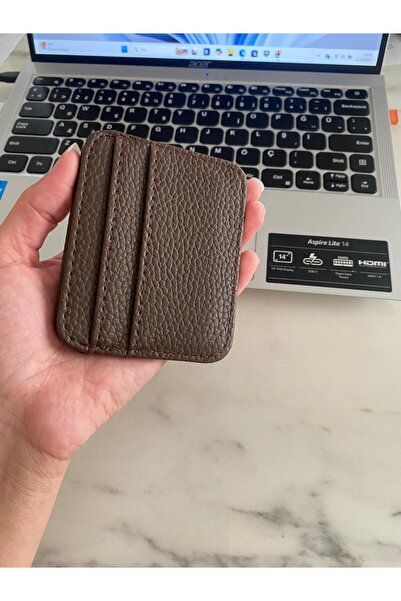 mirakuş Bitter Brown Faux Leather Card Holder Mini Wallet
