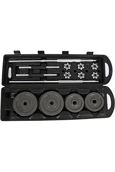 Fitness World 50kg Adjustable Chrome Dumbbell Set Includes Wheeled Storage Bag