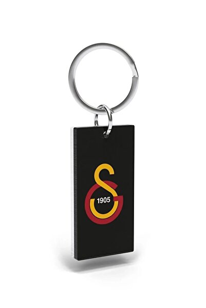 Galatasaray Licensed 1905 Written Black Keychain Lion with Wooden Box